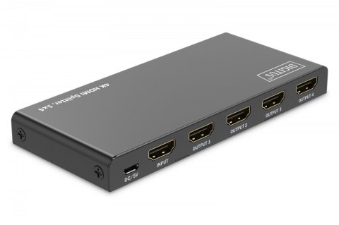 Rozdzielacz/Splitter HDMI 1x4, 4K/60Hz UHD z HDR, 18 Gbps, HDCP 2.2, EDID Digitus