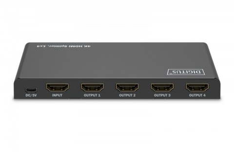 Rozdzielacz/Splitter HDMI 1x4, 4K/60Hz UHD z HDR, 18 Gbps, HDCP 2.2, EDID Digitus