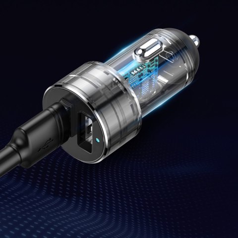 Rozdzielacz gniazda zapalniczki samochodowej ładowarka 2x USB 3.1A 17W czarny BASEUS