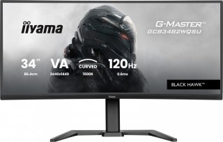 Monitor 34 cale G-Master GCB3482WQSU-B1,VA,UWQHD,120HZ,1500R, HDR400, 21:9, 500cd,2x5W, USB-c IIYAMA