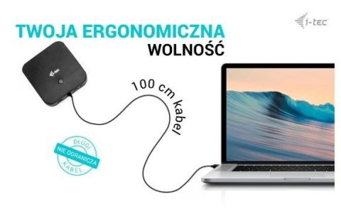 Stacja dokująca USB-C HDMI Dual DP Docking Station Power Delivery 100 W I-tec