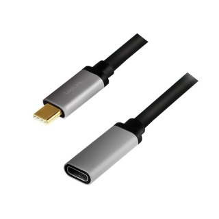 Kabel USB-C M/F,4K/60Hz aluminiowy 0.5m LogiLink