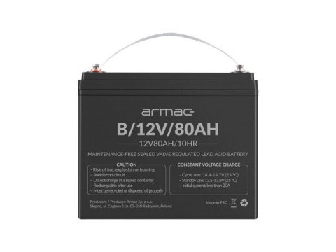 Akumulator 12v agm 12v 80ah uniwersalny B/12V/80AH Armac