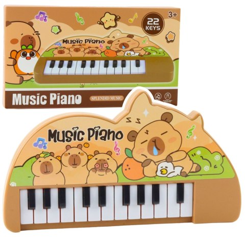 Pianinko Muzyczne Dla Dzieci Kapibara Mini Keyboard 22 Klawisze LEAN Toys