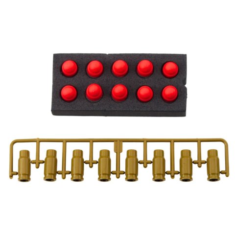 Pistolet Zabawkowy Naboje Piankowe Amunicja Łuski Biały LEAN Toys