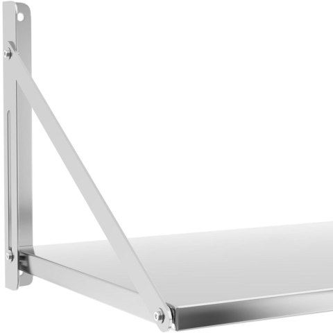 Półka ścienna gastronomiczna składana ze stali nierdzewnej do 40 kg 60 x 45 cm Royal Catering