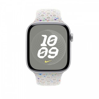 Pasek sportowy Nike w kolorze czystej platyny do koperty 46 mm - rozmiar S/M Apple