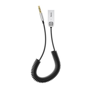 BA01 odbiornik dźwięku Bluetooth 5.0 kabel adapter audio AUX jack czarny BASEUS