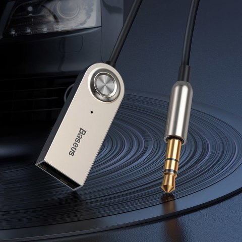 BA01 odbiornik dźwięku Bluetooth 5.0 kabel adapter audio AUX jack czarny BASEUS