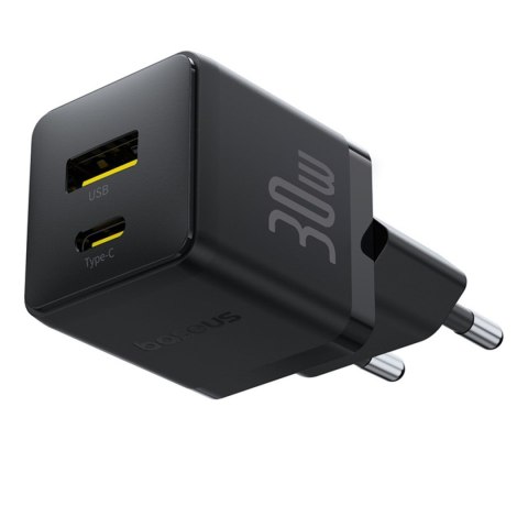 Ładowarka sieciowa Palm 30W USB-C USB-A - czarna BASEUS