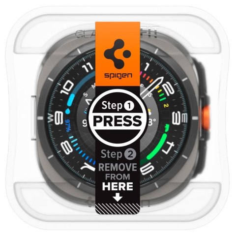 Szkło hartowane z ramką montażową na Samsung Galaxy Watch Ultra 47 mm - 2 szt. SPIGEN