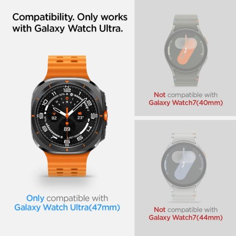Szkło hartowane z ramką montażową na Samsung Galaxy Watch Ultra 47 mm - 2 szt. SPIGEN