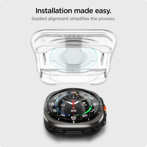 Szkło hartowane z ramką montażową na Samsung Galaxy Watch Ultra 47 mm - 2 szt. SPIGEN