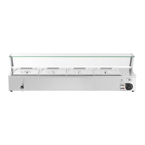 Bemar podgrzewacz do potraw bufet grzewczy z osłoną 4 x GN 1/2 2000 W Royal Catering