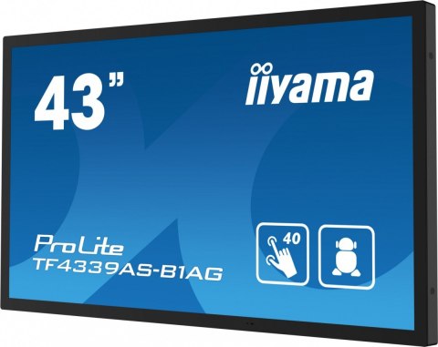 Monitor 43 cale TF4339AS-B1AG,IPS,4K,HDMIx2,DP,RJ45,3xUSB,40pkt, ANDROID,24/7 IIYAMA