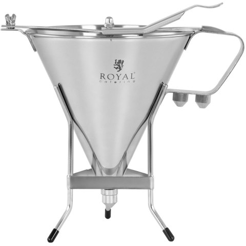 Pistolet dyspenser do sosów kremów na stojaku ze stali nierdzewnej + 3 dysze 1.8 l Royal Catering
