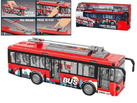 Autobus b/o światło, dźwięk, otwierane drzwi Madej