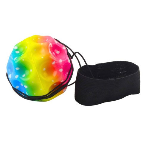 Piłeczka Księżycowa Na Gumce Do Ćwiczeń Zręczności Wgłębienia 6,5 cm LEAN TOYS