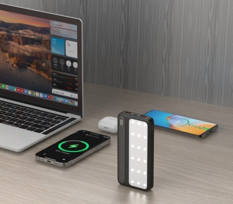 Powerbank P10 LCDPD 10 000mAh LAMP z funkcją mocnego źródła światła, moc wyjściowa 22,5W Port Delivery (PD20W) Rebeltec