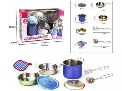 Zestaw kuchenny metalowy 8 elementów Madej