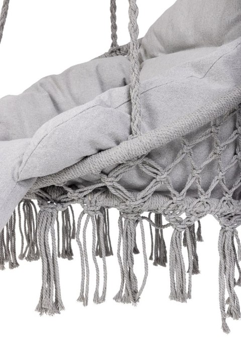 Huśtawka ogrodowa LUARO bocianie gniazdo z poduszką XXL szare 80cm 150kg Kik Sp. z o. o. Sp. k.