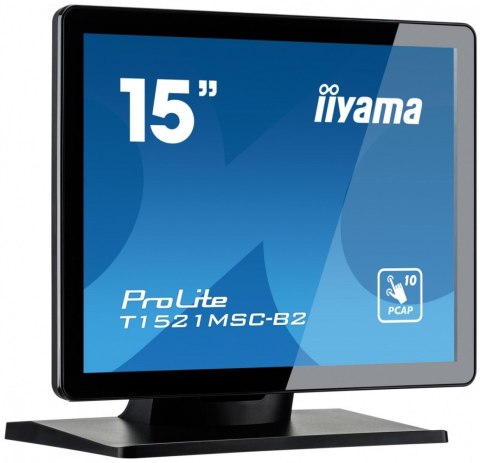 Monitor 15 cali T1521MSC-B2 POJEMN.10PKT.TN,7H,IP65(front),VGA,HDMI,2x2W,4:3,VESA IIYAMA