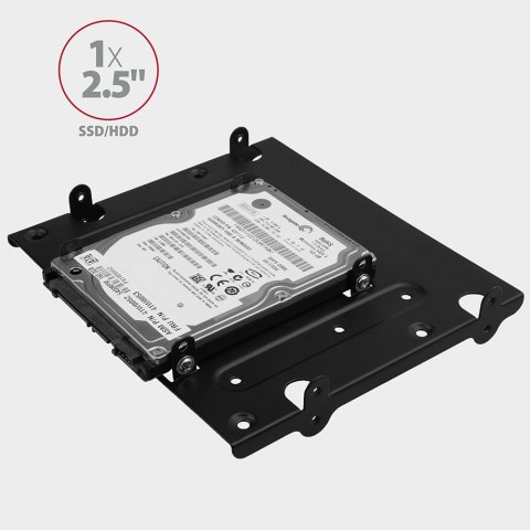 RHD-435 Ramka metalowa do montażu 4x 2.5" HDD (2x 2.5" HDD/SSD & 1x 3.5" HDD) w pozycji 5.25" Czarna AXAGON