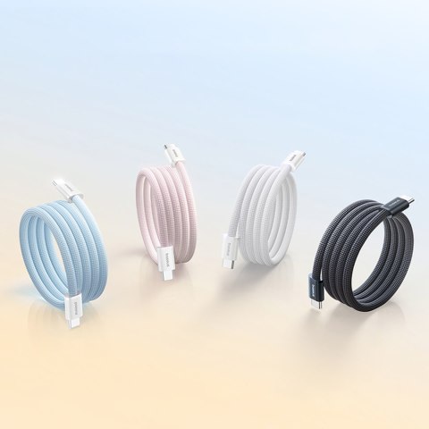 Kabel magnetyczny z oplotem USB-C 100W 1m - biały BASEUS
