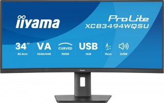 Monitor 34 cali XCB3494WQSU-B1 VA,UWQHD,1500R,2xHDMI,DP,2xUSB,2xUSB-C IIYAMA