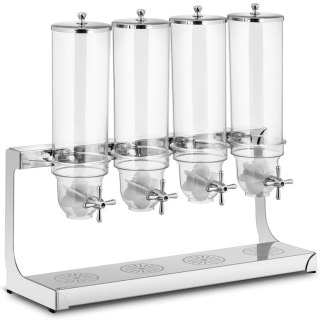 Dozownik dyspenser do produktów sypkich płatków muesli bakalii kawy 4 x 3.5 l Royal Catering