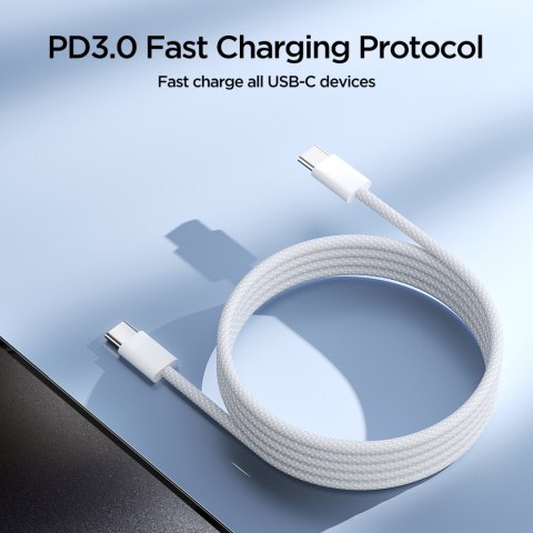 Kabel przewód Ben Series USB-C 60W 1 m - biały JOYROOM