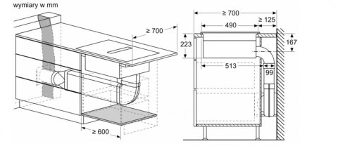 Płyta indukcyjna z wbudowanym wyciągiem PVS611B16E Bosch
