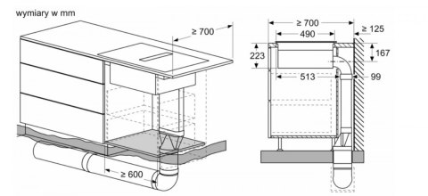 Płyta indukcyjna z wbudowanym wyciągiem PVS611B16E Bosch