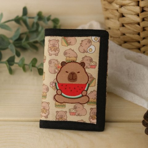 Portfelik Dziecięcy Na Rzep z Karabińczykiem Kapibara Z Arbuzem LEAN TOYS