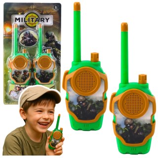 Walkie Talkie Krótkofalówki Dla Dzieci Wojskowe Militarne 10m LEAN Toys