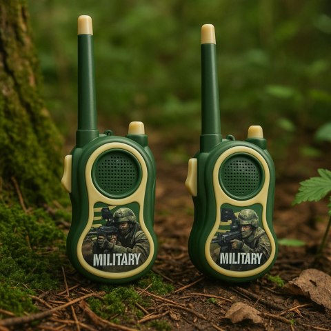 Walkie Talkie Krótkofalówki Militarne Wojskowe Dla Dzieci 300m LEAN Toys