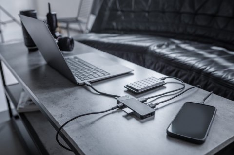 Hub adapter USB-C Connect 3xUSB 3.1 HDMI 4K 60Hz USB-C PD 85W Green Cell