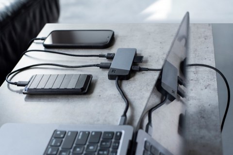 Hub adapter USB-C Connect 3xUSB 3.1 HDMI 4K 60Hz USB-C PD 85W Green Cell