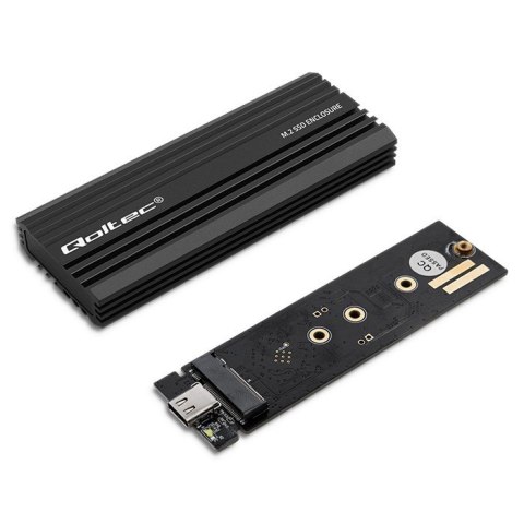 Obudowa | kieszeń NV2270 na dysk M.2 SSD | SATA | NVMe | USB-C | 2TB Qoltec