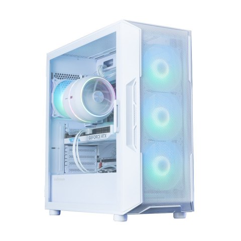 Obudowa I3 NEO V2 Mid Tower ARGB fan x4 biała Zalman