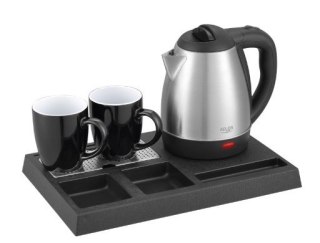 Czajnik hotelowy 1.2l inox&tacka powitalna AD1354 Adler