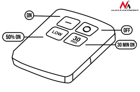 Lampa zestaw 6 LED Energy z pilotem na baterie 3xAAA MCE165 Maclean