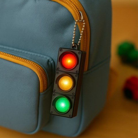 Brelok Sygnalizator Świetlny Migający Edukacyjny Światła Drogowe LEAN TOYS