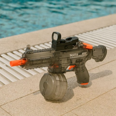 Elektryczny Pistolet Na Wodę M416 Podświetlany Celownik 450 ml 8-10 m LEAN Toys