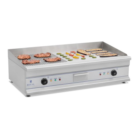 Grill elektryczny 230V podwójny duży ryflowany 100cm Royal Catering