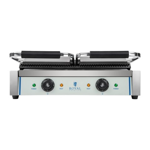Grill kontaktowy podwójny dwustronny ryflowany Royal Catering