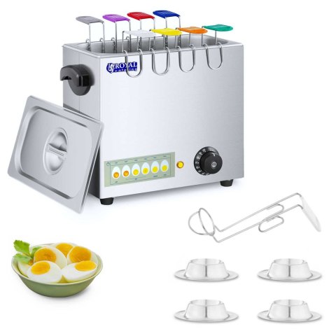 Jajowar urządzenie do gotowania 8 jajek 2600W 30 - 110deg;C + 4x podstawka do jajek Royal Catering