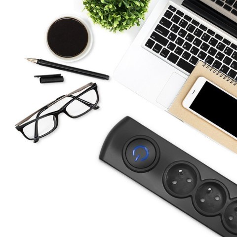 Listwa antyprzepięciowa | 8 gniazd | 1,8m Qoltec