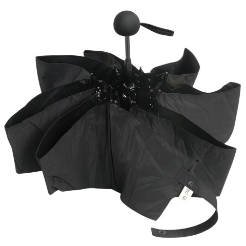 Parasolka Kieszonkowa Składana z Ochroną UV UPF 50+ Etui Czarna 90 cm LEAN