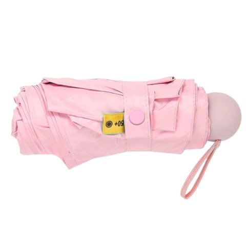 Parasolka Kieszonkowa Składana z Ochroną UV UPF 50+ Etui Różowa 90 cm LEAN